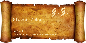 Glazer Zobor névjegykártya